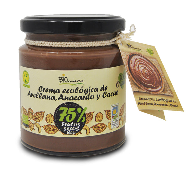 Crema Ecológica de Avellana, Anacardo y Cacao